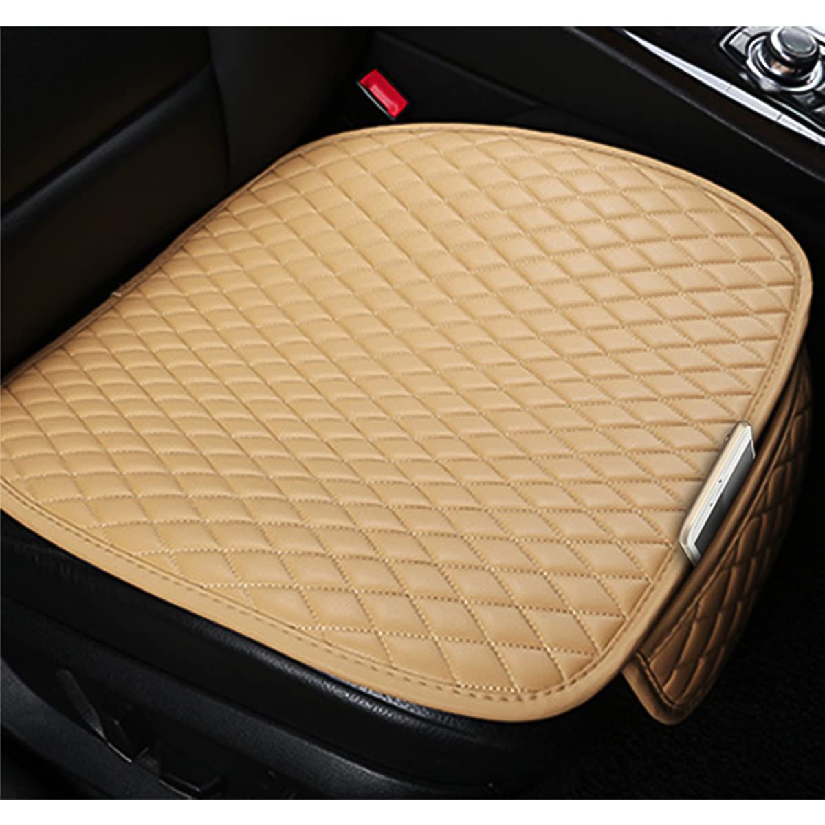 Premium Moly Magnolia Leather Car Seat Cover - Universal Fit for 90% Vehicles, SUVs & Trucks | Comfortable Auto Seat Protector & Cushion | Durable Interior Accessories for Men & Women (Beige) - Perfect for Daily Commute, Road Trips & Luxury Car Upgrades