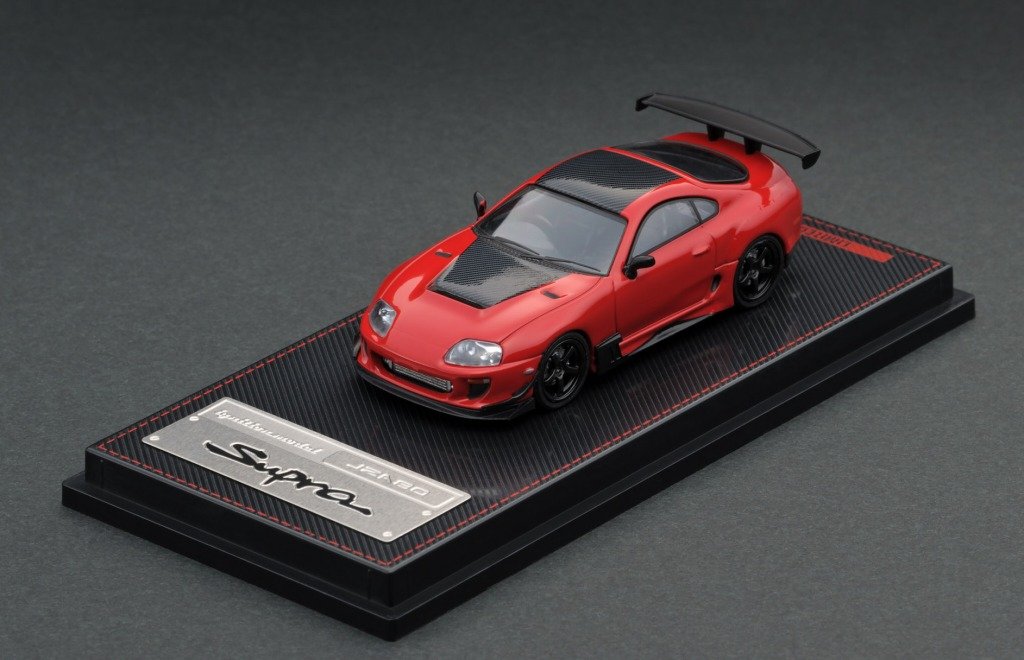 1:64 Scale Toyota Supra JZA80 RZ Diecast Model Car - Red Collectible Toy for Display & Racing Simulation - Perfect for Car Enthusiasts & Diecast Collectors