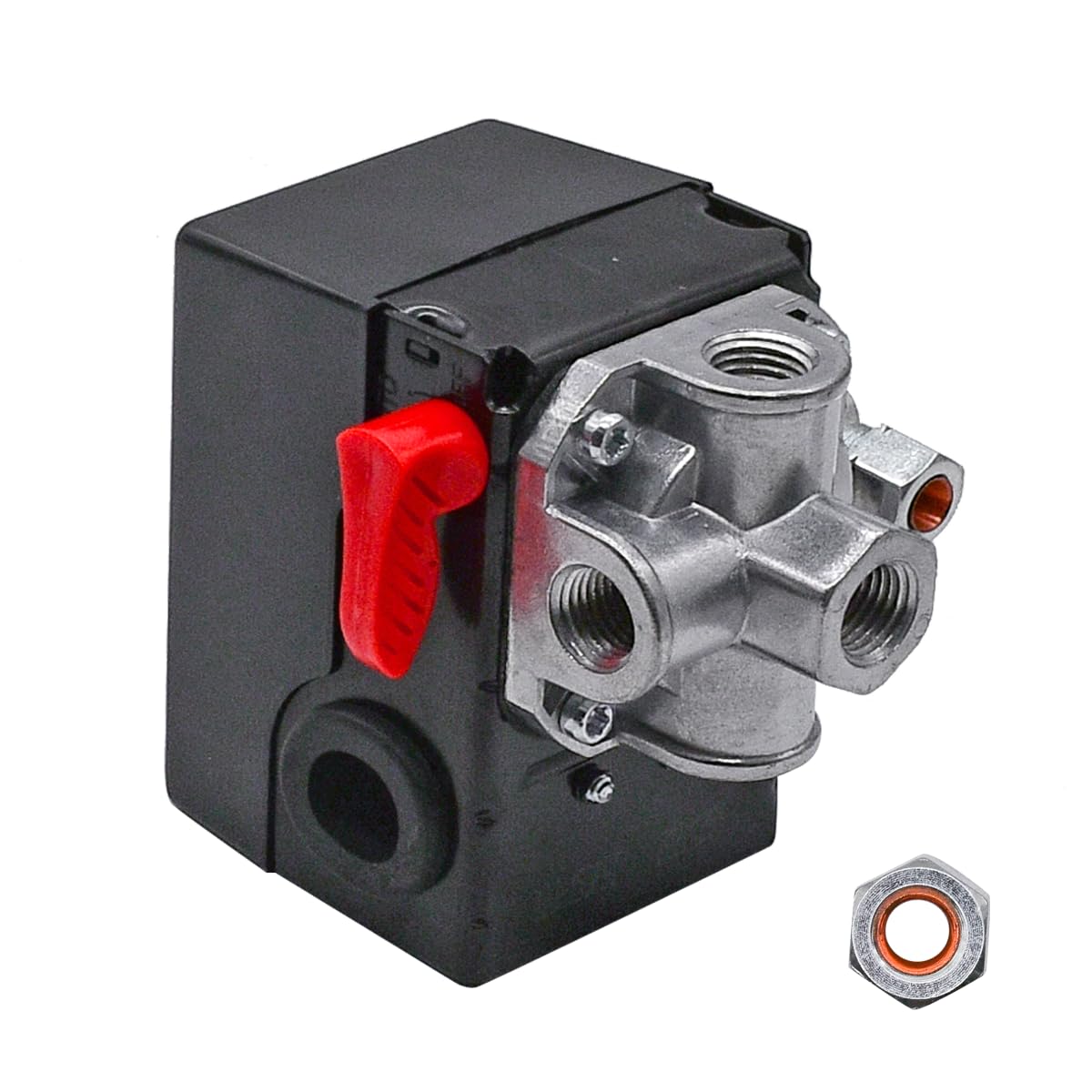 Porter Cable 4 Port Air Compressor Pressure Switch 150/120 PSI Replacement Part - Compatible with Z-D26612 D26612 Models - Ideal for Workshop, Garage & Industrial Air Tools