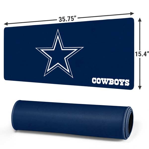 Skinit Extra Large Gaming Mouse Pad - Officially Licensed NFL Dallas Cowboys Distressed Design | Non-Slip Rubber Base, Stitched Edges & Waterproof Surface | Perfect Desk Mat for PC, Keyboard & Mouse | Ideal for Gaming, Office Work & Home Computer Setup