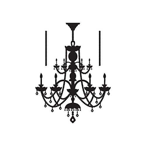 Omega Chandelier #2 Large Vinyl Wall Decal - Soft Pink Home Decor | Perfect for Bedroom, Living Room & Nursery Wall Stickers