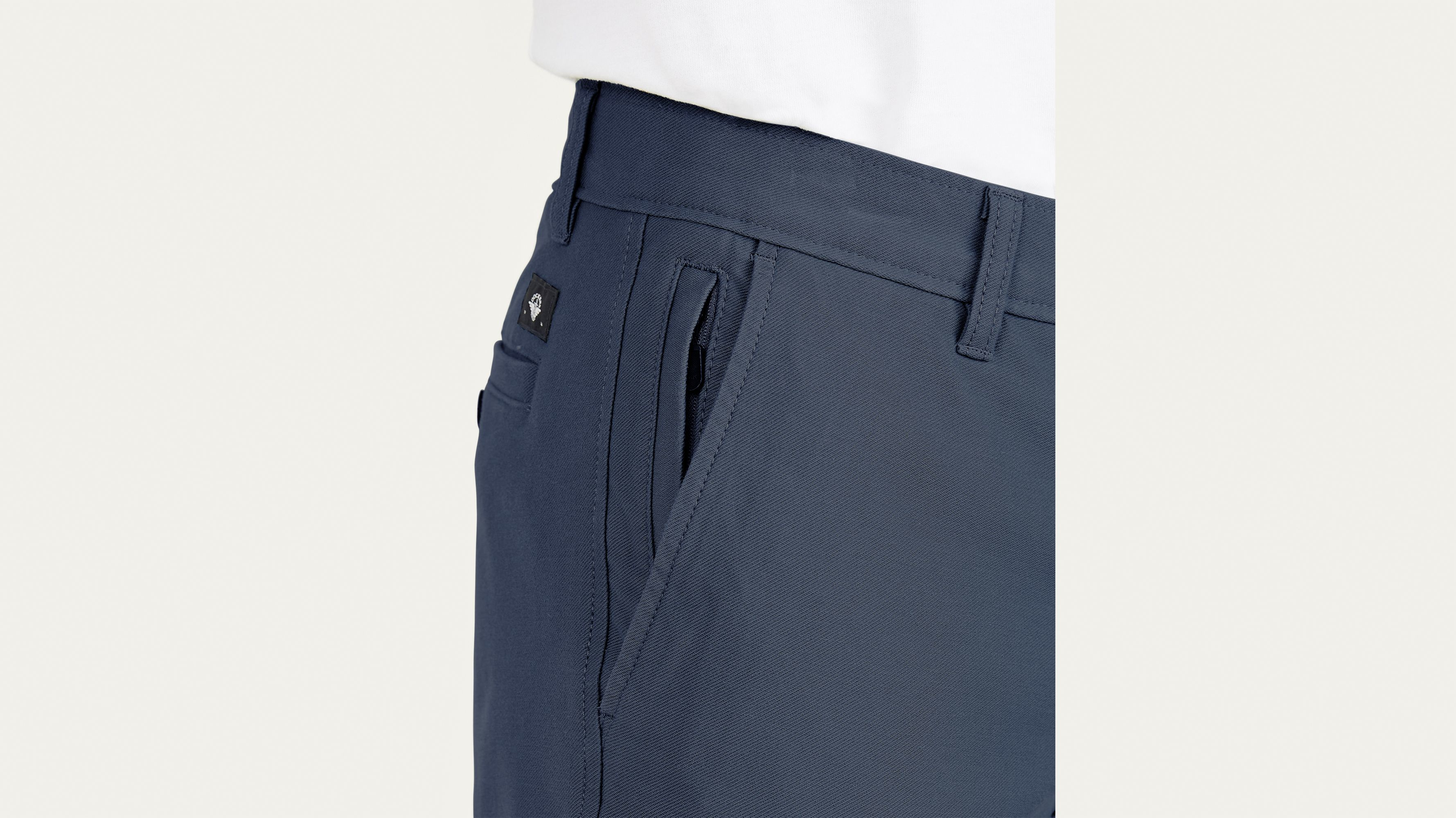 Comfort Knit Chinos for Men - Slim Fit Stretch Pants with Elastic Waistband | Casual & Office Wear | Perfect for Work, Travel & Everyday Use