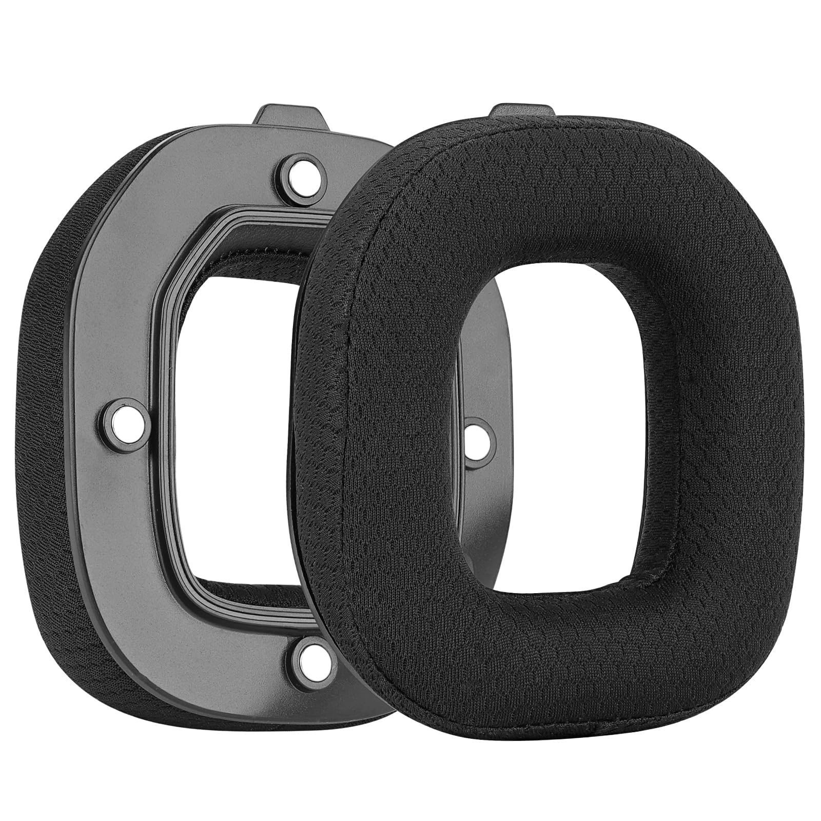 Geekria Comfort Mesh Fabric Replacement Ear Pads for Astro A40 TR Headphones - Soft Breathable Ear Cushions Repair Parts (Black) - Perfect for Gaming, Music & Long Wear Comfort