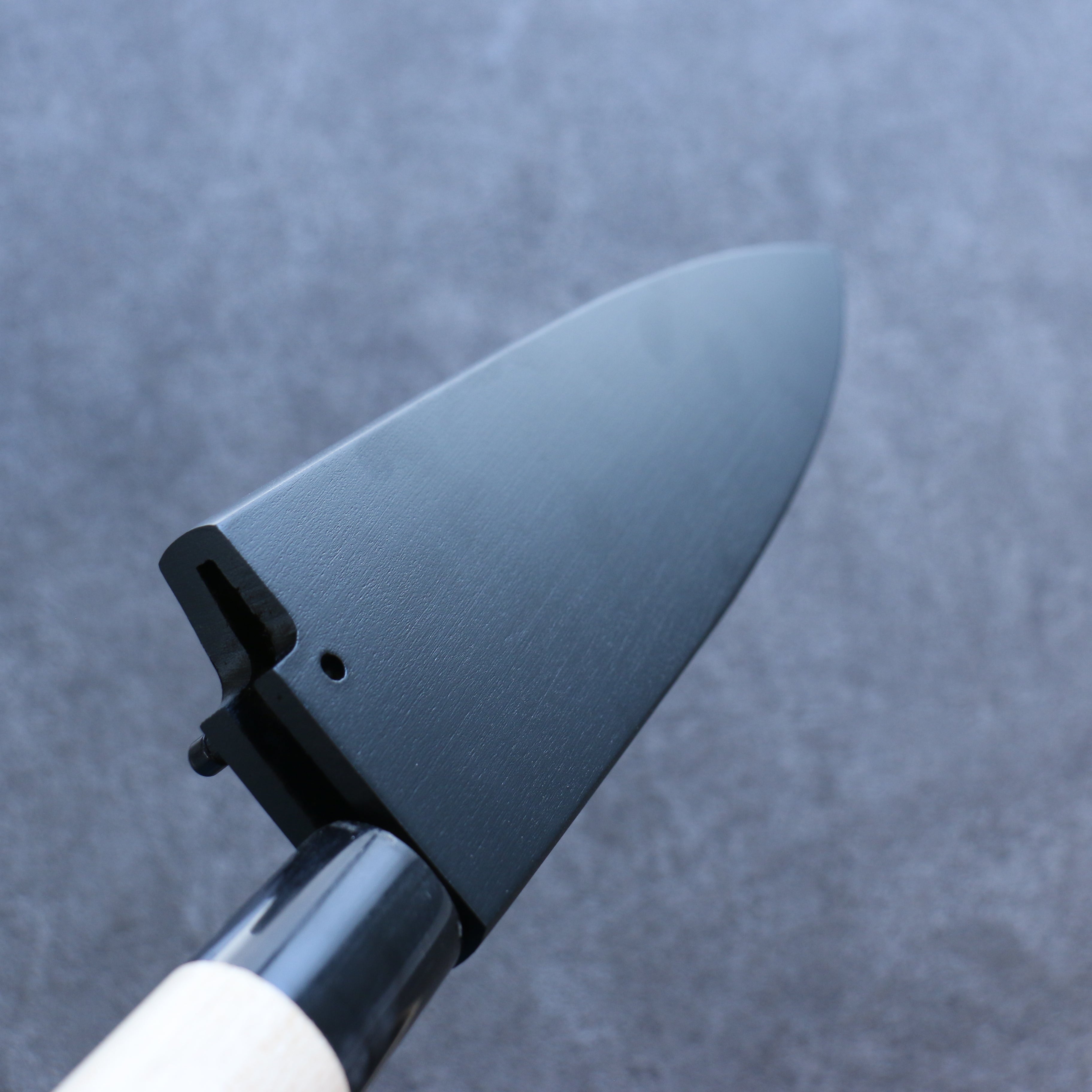 Premium Black Magnolia Sheath for 195mm Deba Knife - Handcrafted Plywood Pin by Kaneko - Perfect for Japanese Kitchen & Sushi Chefs