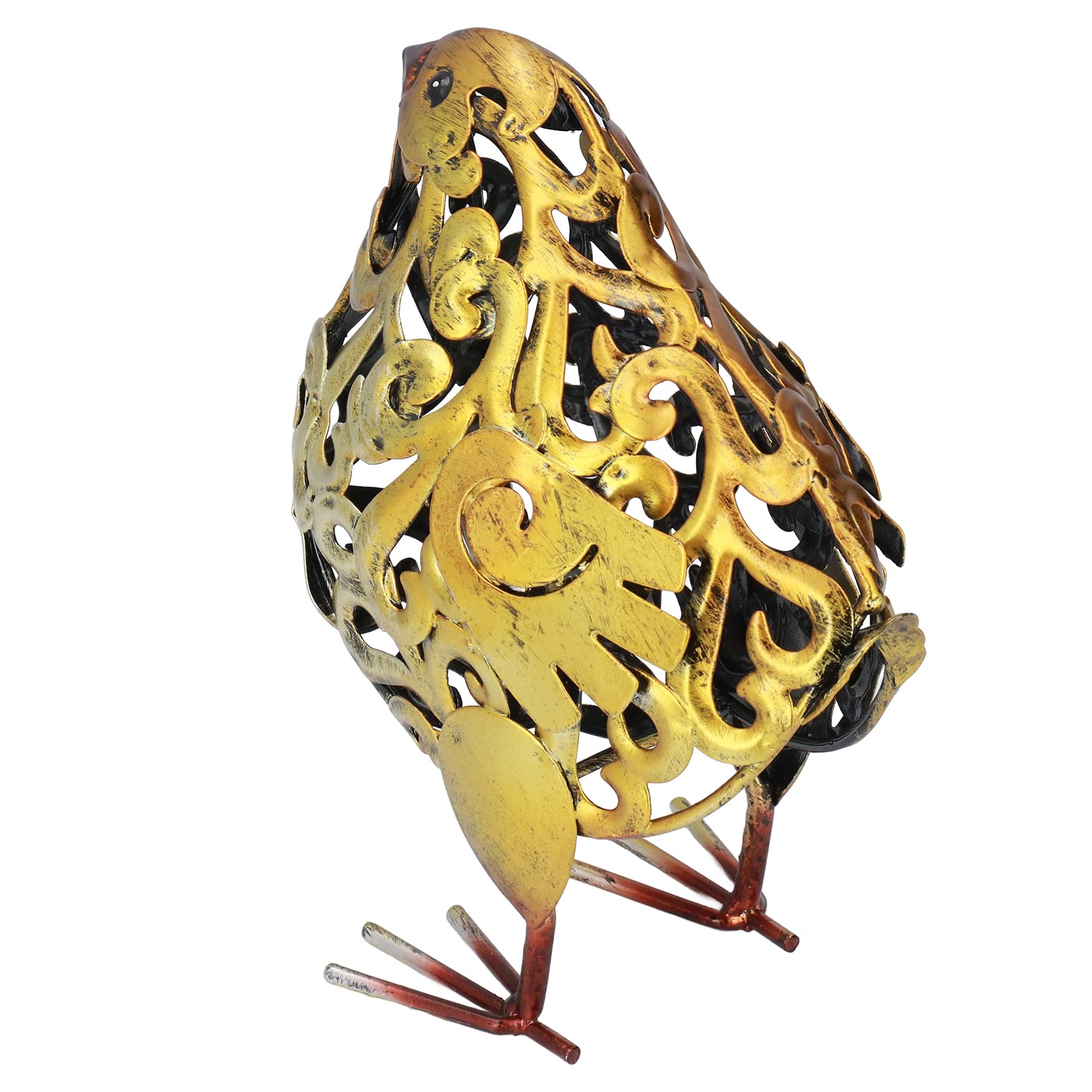 Durable Rustproof Iron Bird Ornament - Handcrafted Animal Figurine for Home Decor, Garden, and Office Desk Display