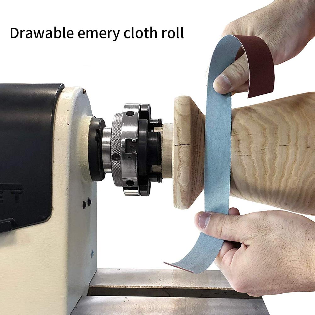 Premium Emery Cloth Abrasive Rolls for Metal, Wood & Glass - Assorted Grits for Grinding, Polishing & Furniture Repair - Durable Nylon-Backed Sanding Rolls in Convenient Storage Box - Ideal for DIY Projects, Metalworking & Woodturning