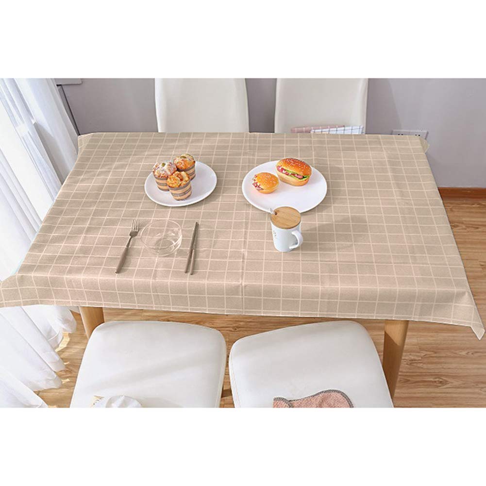 Nordic Style PVC Waterproof Oil-Proof Tablecloth - Plaid Design 54