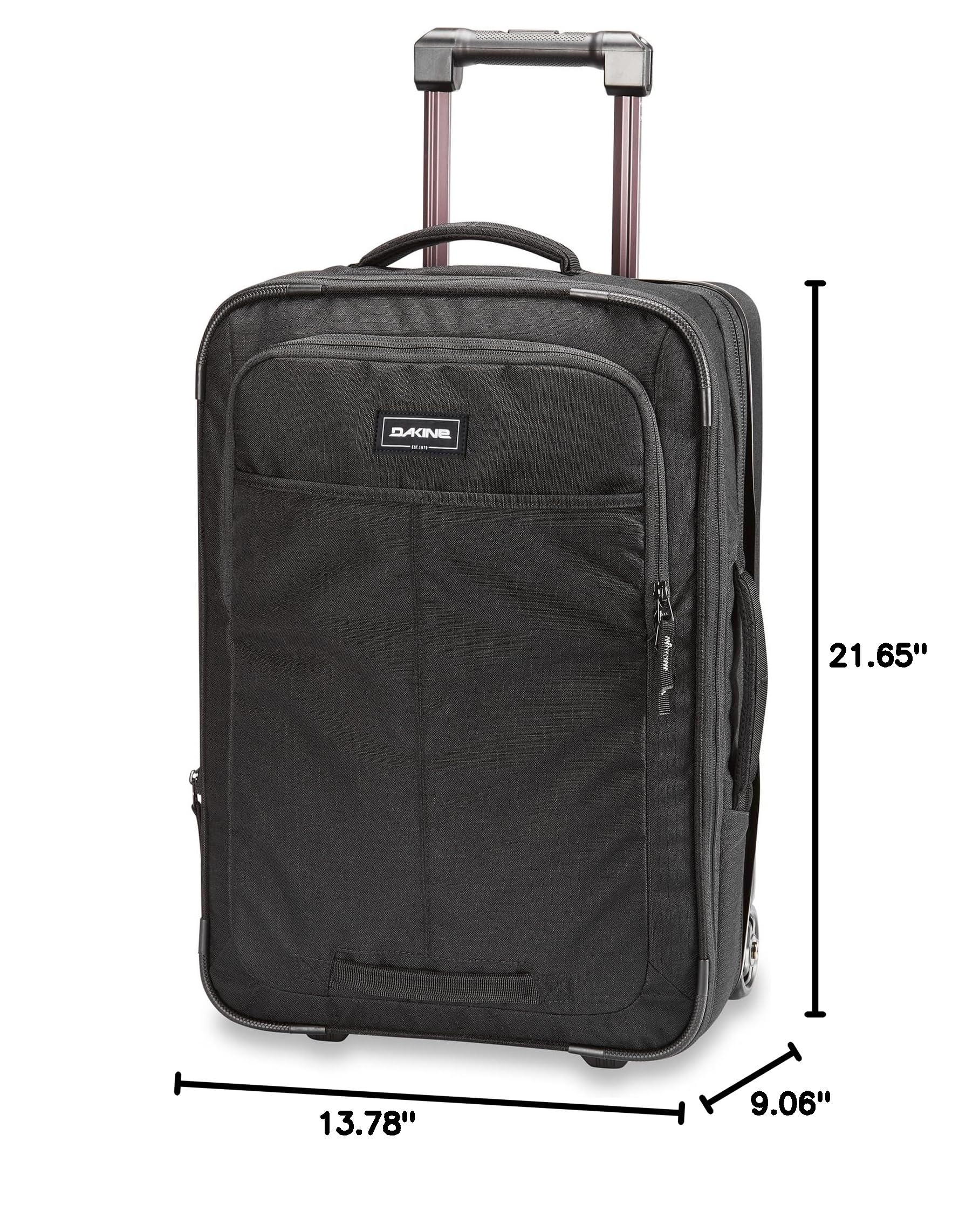 Dakine Status Roller 42L Travel Backpack - Black, One Size Carry-On Luggage for Business Trips & Weekend Getaways