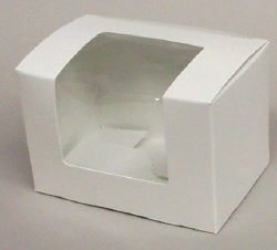 1/2 LB White Easter Egg Gift Box with Clear Window - Perfect for Easter Baskets, Party Favors & Holiday Decorations