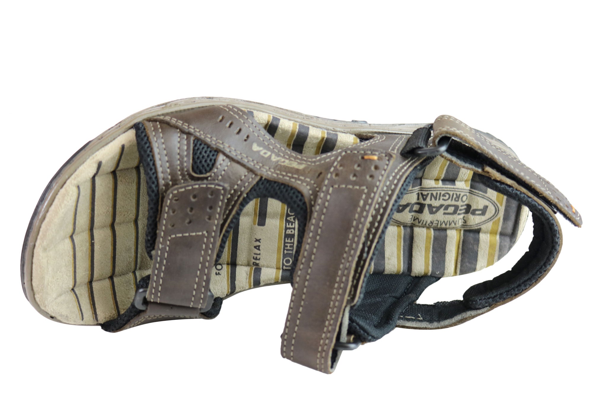 Premium Jim Men's Leather Comfortable Cushioned Sandals - Handmade in Brazil - Perfect for Summer, Beach & Casual Wear