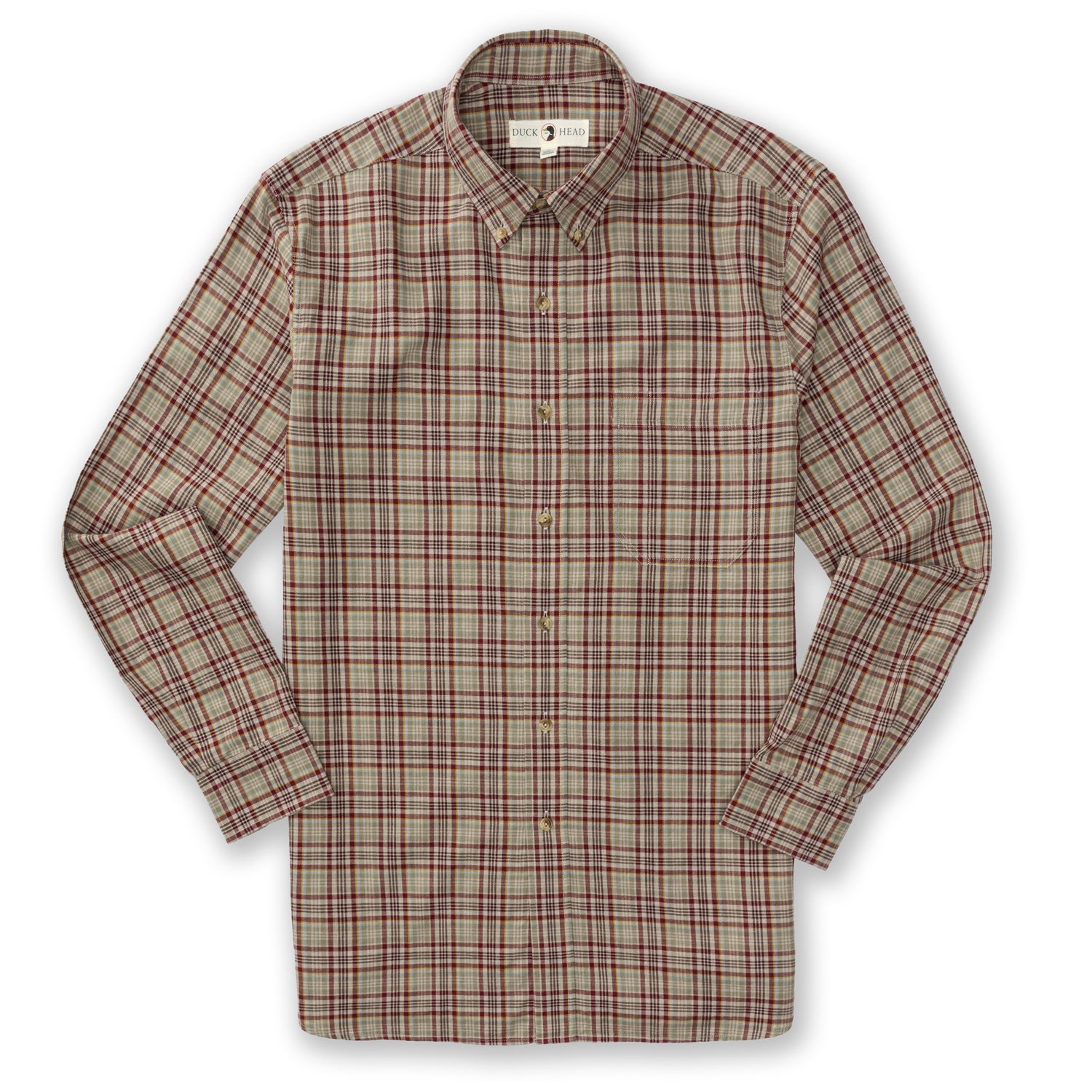 Westfall Plaid Cotton Wool Twill Sport Shirt for Men - Classic Casual Button Down Shirt for Office, Outdoor & Everyday Wear