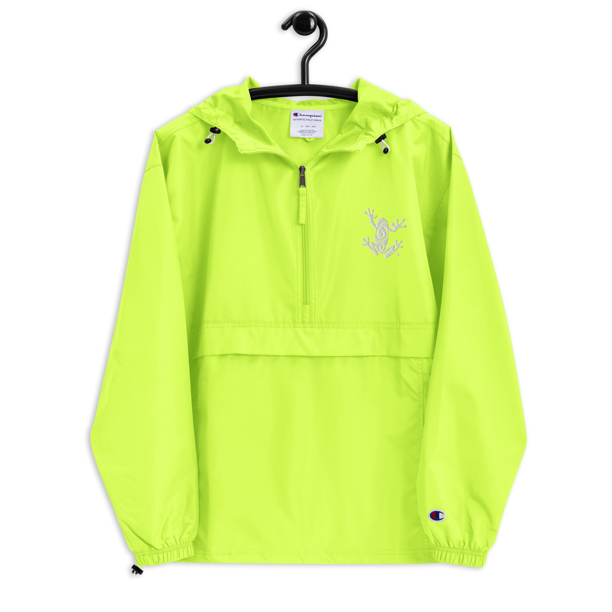 Frog & CO Embroidered Champion Packable Jacket - Lightweight Water-Resistant Windbreaker for Men & Women - Perfect for Hiking, Camping & Outdoor Adventures