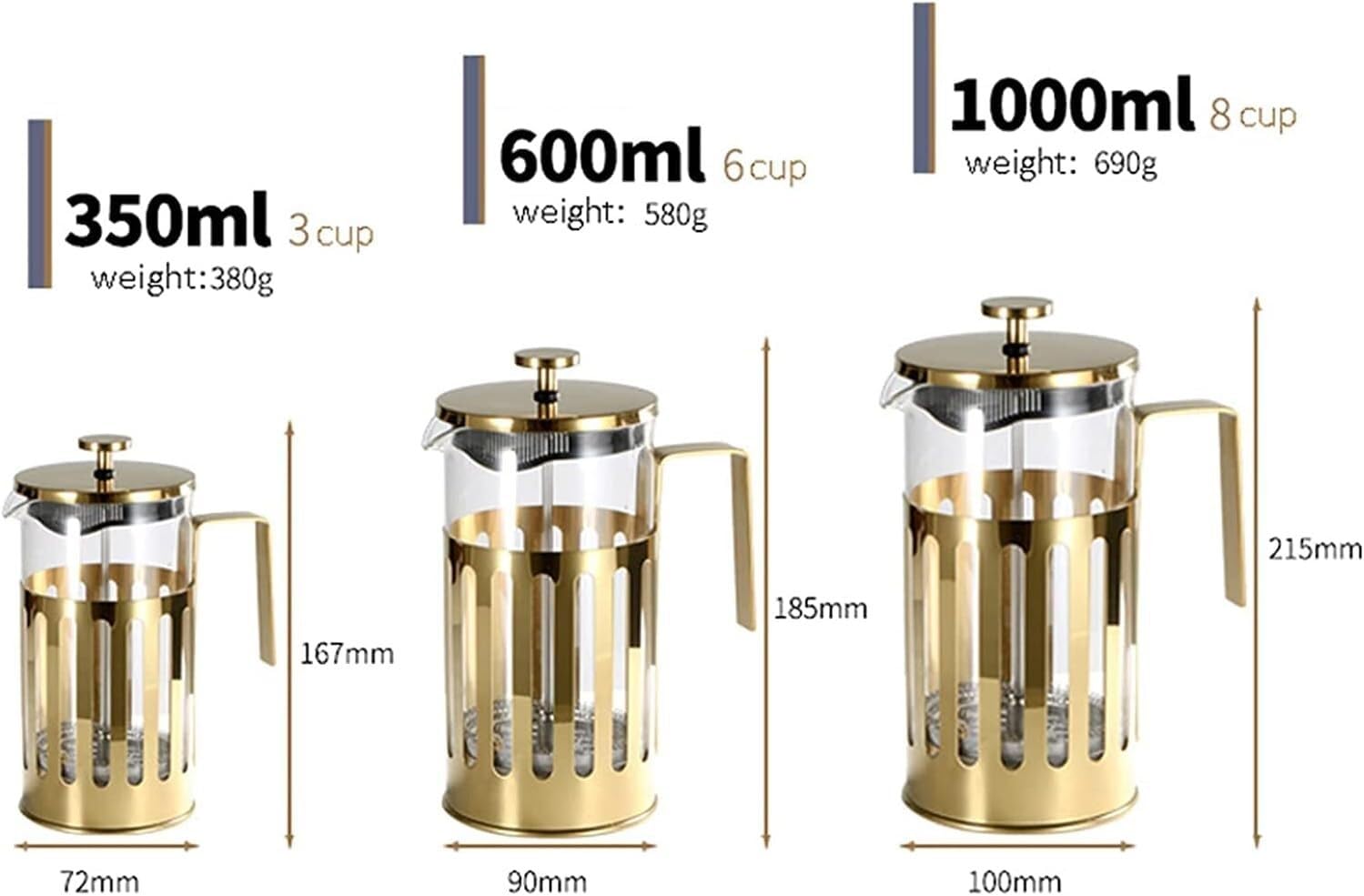 Premium French Press Coffee Maker - 34oz Insulated Stainless Steel Plunger with 3-Level Filtration, Heat-Resistant Borosilicate Glass - Perfect for Home, Office & Camping Brewing Fresh Coffee