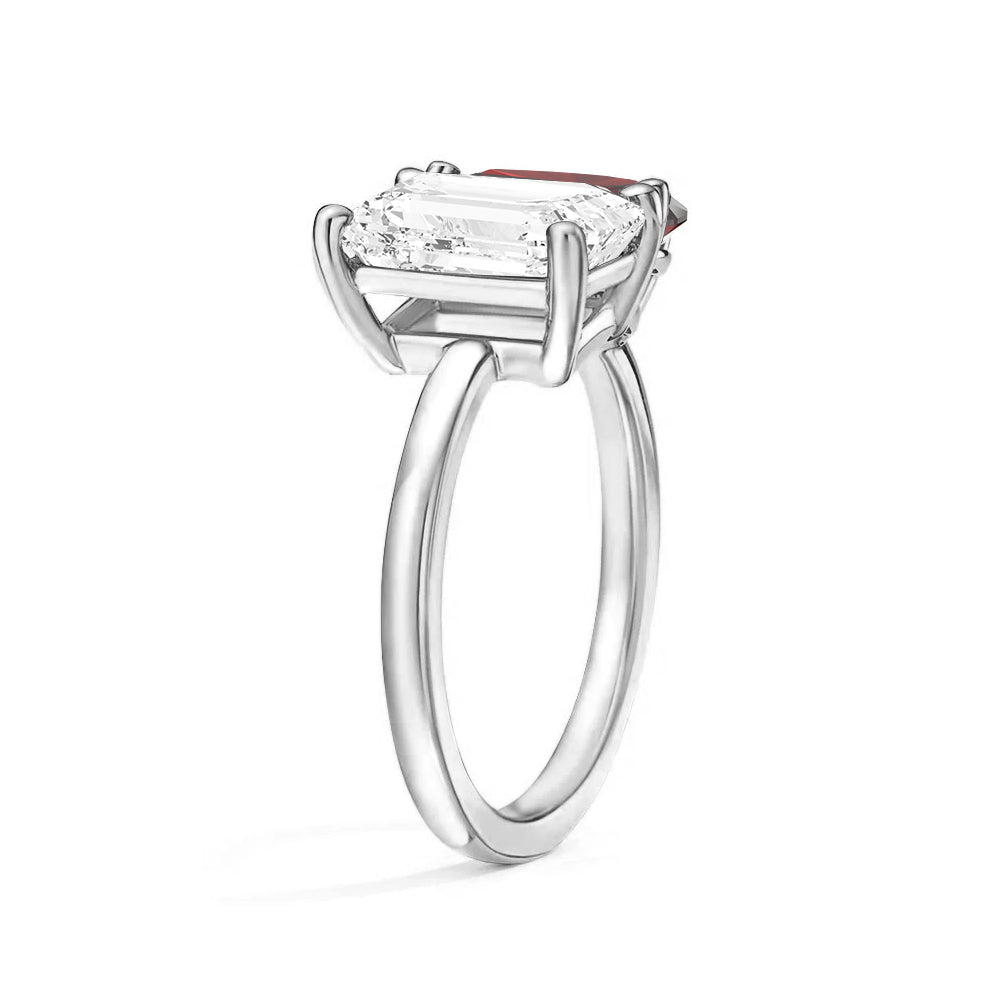 Personalized Toi et Moi Moissanite Birthstone Ring - Custom Anniversary Gift for Couples, Engagements & Romantic Occasions