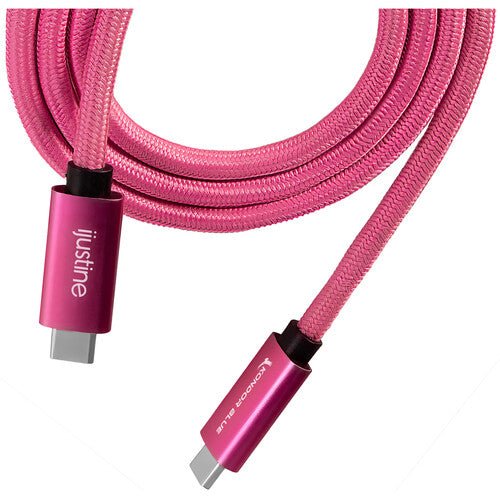 Kondor Blue iJustine Thunderbolt 4 Cable - 3ft Pink USB-C to USB-C High-Speed Charging & Data Sync Cable for MacBook Pro, iPad Pro, and More - Perfect for Home, Office, and Travel Use