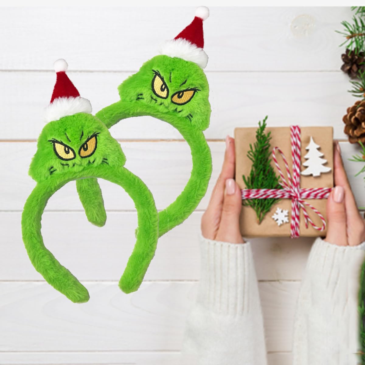 Green Monster Headband with Ears - Ogre Costume Accessory for Halloween Dress Up, Cosplay & Gifts | Perfect for Halloween Parties, Cosplay Events & Themed Costume Contests (Green Headband)
