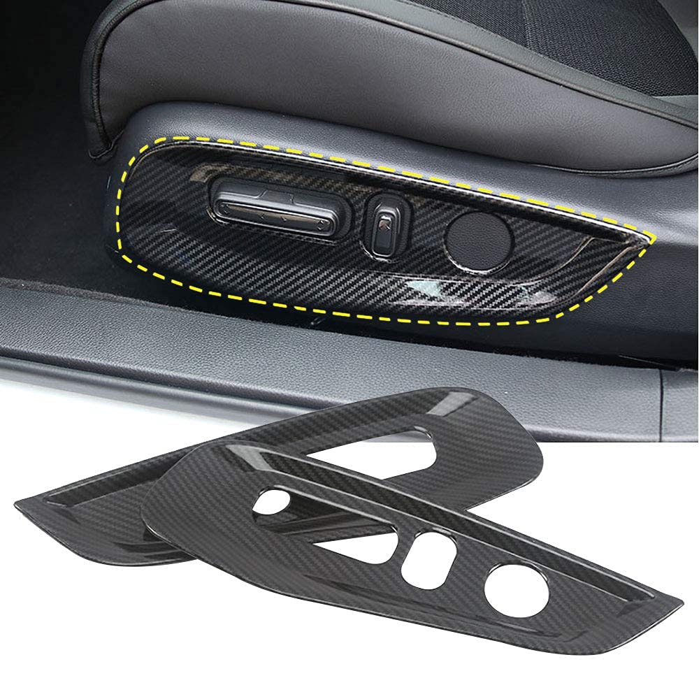 Honda Accord 10th Gen 2018-2021 Seat Adjustment Switch Trim Cover - Carbon Fiber Style Interior Accessories for Enhanced Car Cabin Aesthetics & Comfort