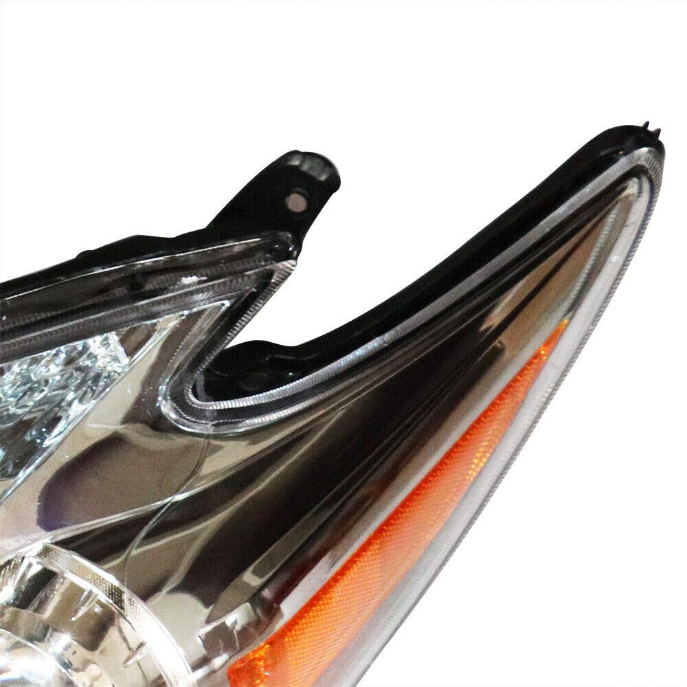 DNYSYSJ Headlight Assembly Compatible with 2010-2011 Toyota Prius - Left Driver Side Replacement Headlamp (Halogen) - Perfect for Night Driving & Foggy Conditions