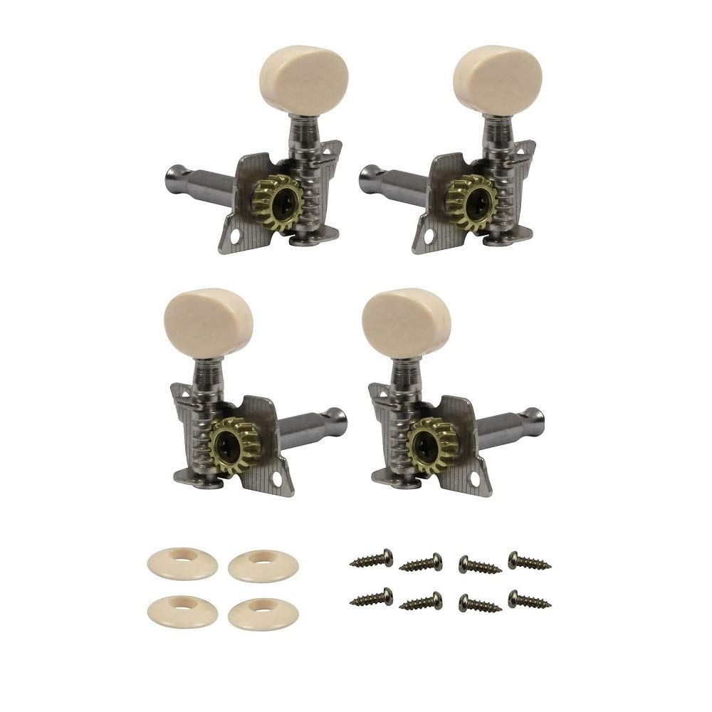 4Pcs 2L2R Guitar & Ukulele Tuning Pegs - Premium Machine Heads for 4-String Instruments - Perfect for Acoustic/Electric Guitar & Ukulele Maintenance & Upgrades