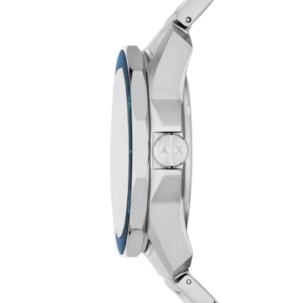 Armani Exchange AX1950 Men's Watch - Blue Dial, Silver Stainless Steel Strap | Stylish Casual & Business Wear for Men