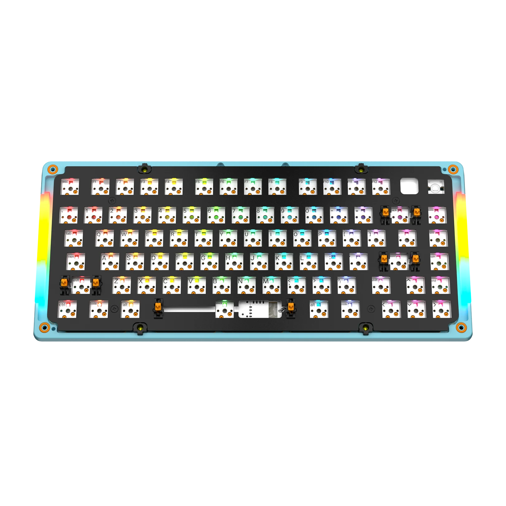GMMK 3 Limited Edition Metal Bottom Case - 75% Mechanical Keyboard Frame in Laguna Blue | Perfect for Custom Keyboard Builds & Gaming Setups