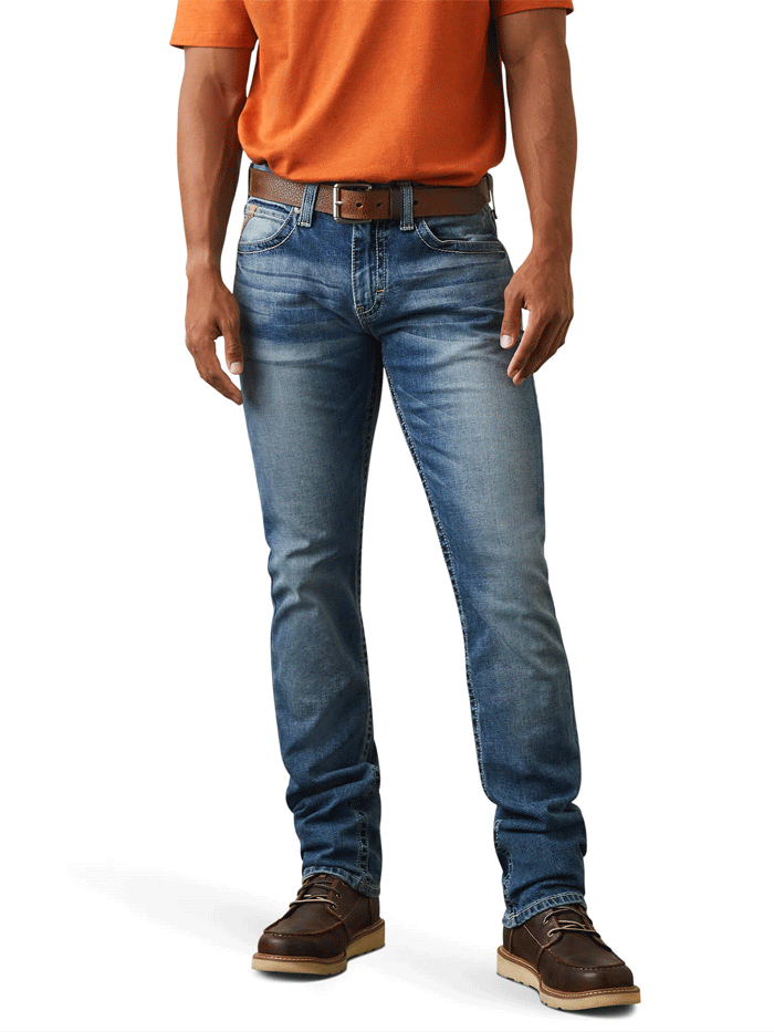 Ariat Men's Modern Williams Slim Leg Jean in Dakota Wash - Comfortable & Durable Denim for Work, Casual Wear & Outdoor Activities