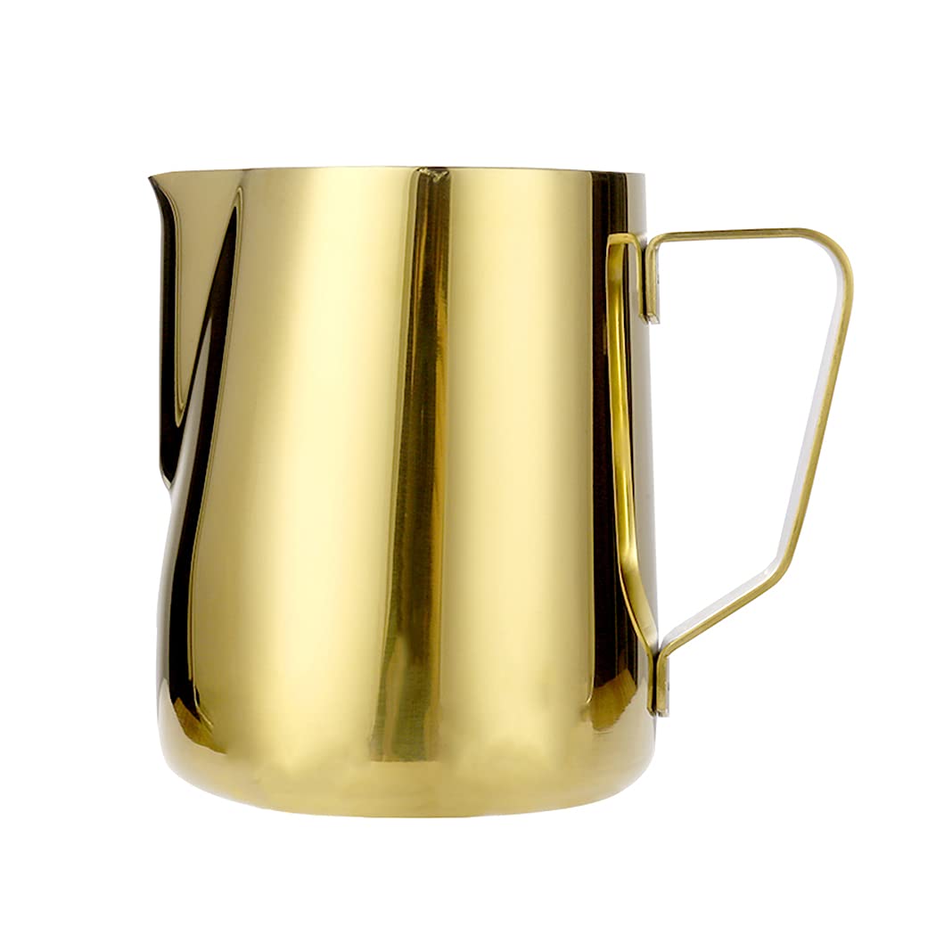 Premium 350ML Stainless Steel Milk Frothing Pitcher - Insulated Coffee Frother Cup with Handle & Measurement Scale for Espresso, Latte Art & Cappuccino | Perfect for Home Baristas & Coffee Shops | Dishwasher Safe & Durable Design
