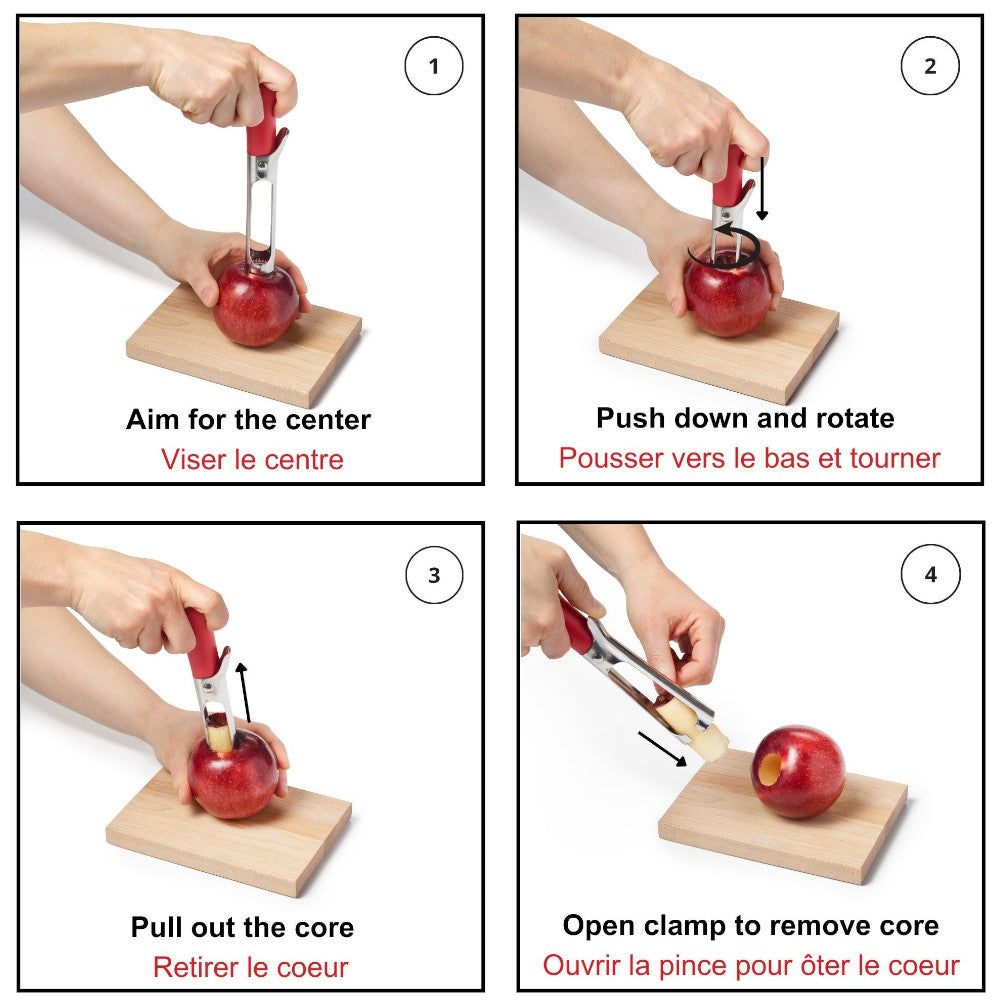 STARFRIT 092705 Apple Corer with Easy Release - Stainless Steel Fruit Corer for Apples, Pears - Perfect for Baking, Cooking & Healthy Snacks