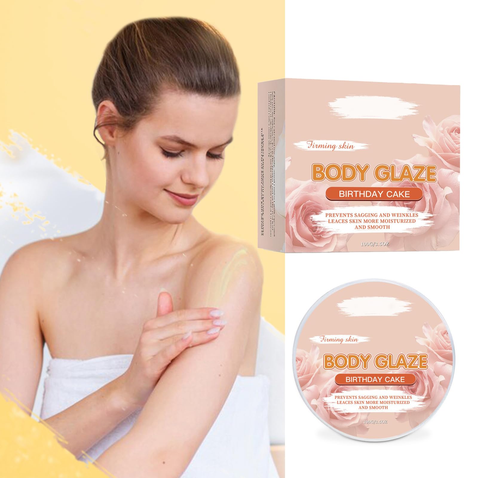 Body Glaze Body Butter Donut 3.5 oz - Deeply Moisturizing Cream for Dry Skin - Hydrating & Nourishing Body Butter for Women - Perfect for Daily Skincare & After-Shower Use (B Set)