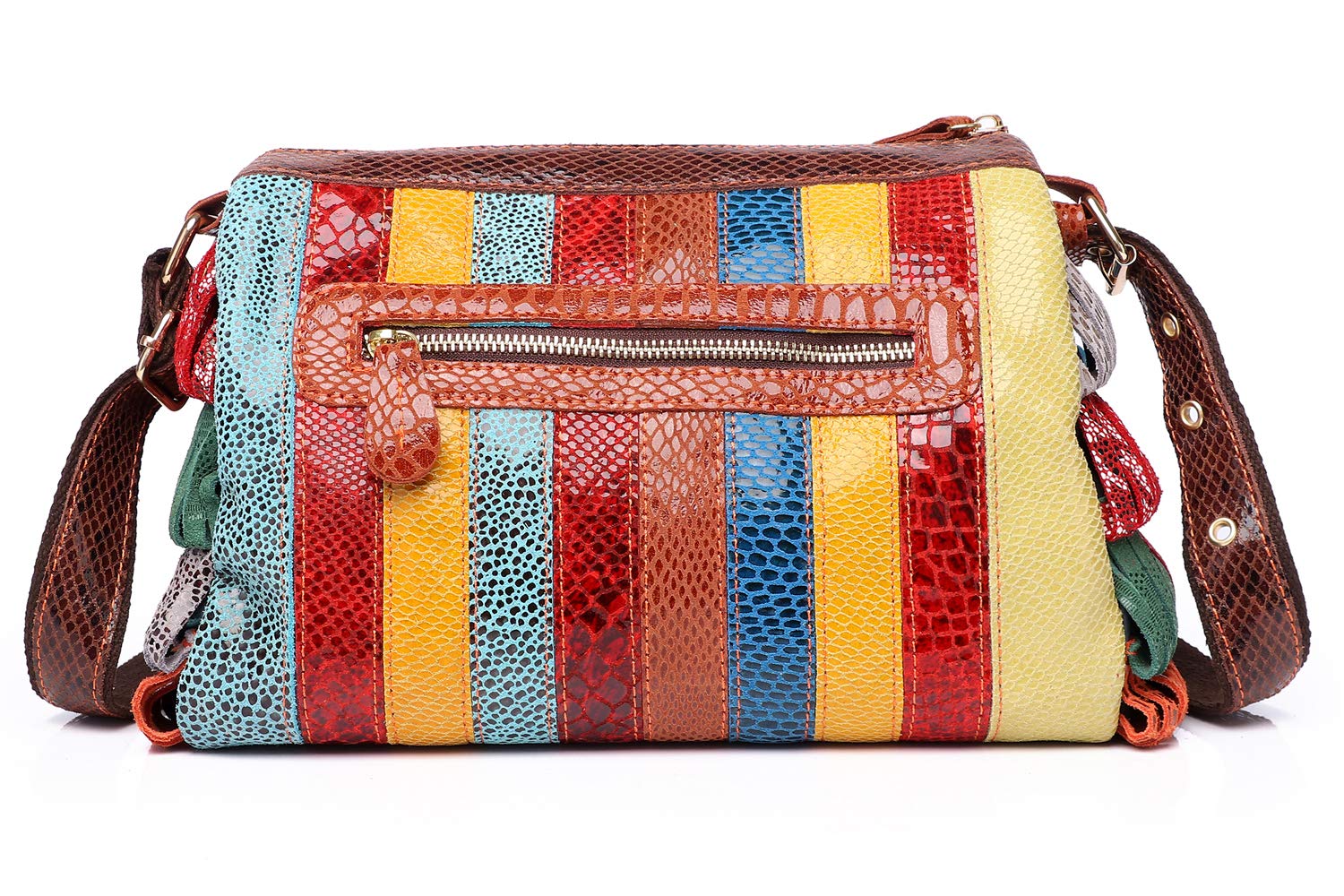 Women's Genuine Leather Boston Tote Bag - Multicolor Crossbody Handbag for Work, Travel & Everyday Use | Stylish & Durable Shoulder Bag