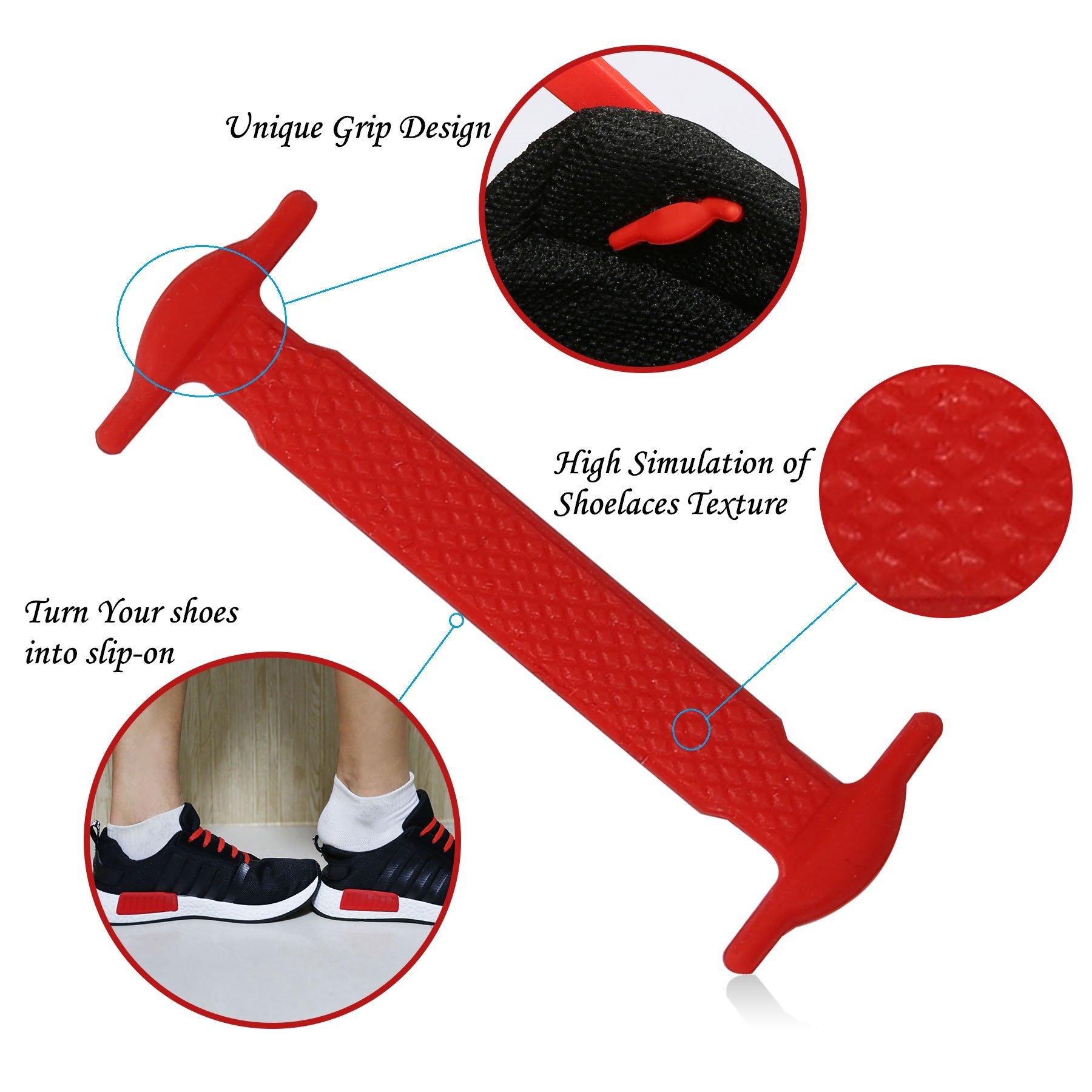 INMAKER No Tie Shoelaces for Adults - Elastic Silicone Tieless Shoe Laces for Men & Women - Perfect for Dress Shoes, Running, Work & Everyday Comfort