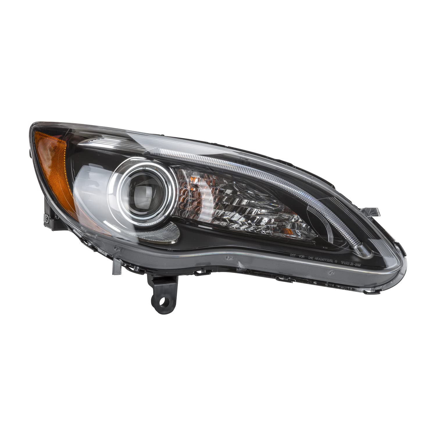 TYC Right Headlight Assembly Compatible with 2011-2012 Chrysler 200 - Replacement Headlamp for Improved Night Driving Safety
