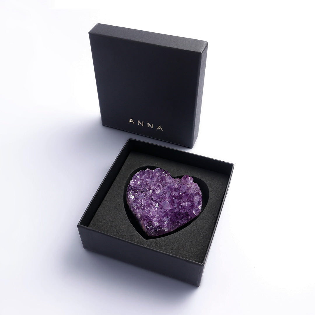Cuore Heart Pendant Necklace - Genuine Cape Amethyst Crystal Jewelry for Women - Perfect for Spiritual Healing, Meditation & Everyday Elegance