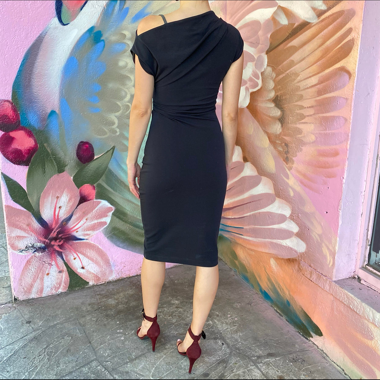 Brunello Cucinelli Black Jersey Monili Strap Detail Dress for Women - XS Size | Elegant Evening & Cocktail Party Wear