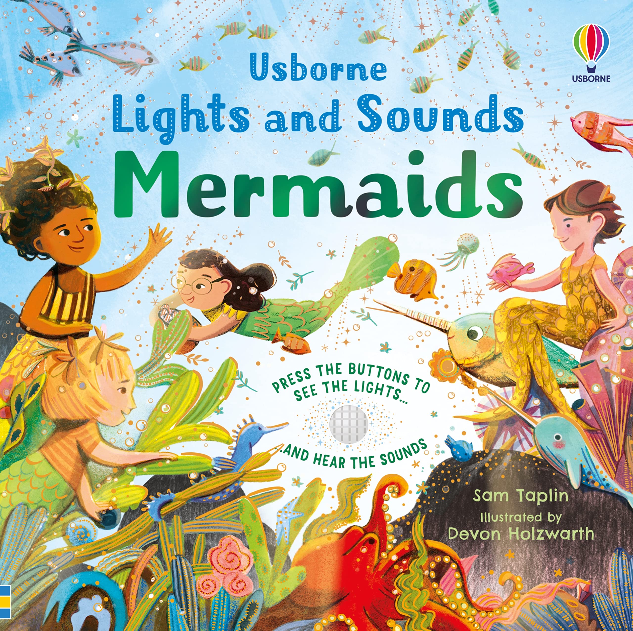 Interactive Mermaid Sound and Light Book for Kids - Educational Ocean-Themed Toy with Music & LED Lights - Perfect for Bedtime Stories & Sensory Play