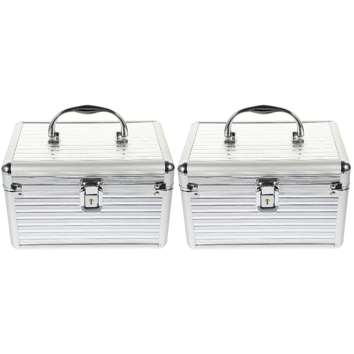 Cabilock 2-Piece Makeup Train Case Set - Hard Shell Cosmetic Travel Organizer & Toiletry Bag for Women | Perfect for Travel, Salon, and Professional Makeup Artists