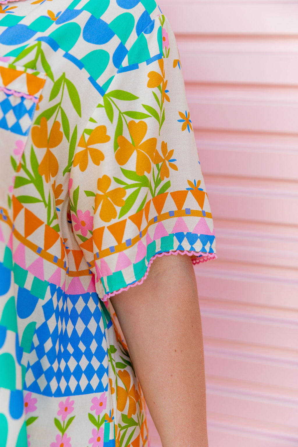 Luella Patch Garden Print Shirt - Stylish Floral Blouse for Women | Perfect for Casual Outings, Office Wear & Spring Fashion
