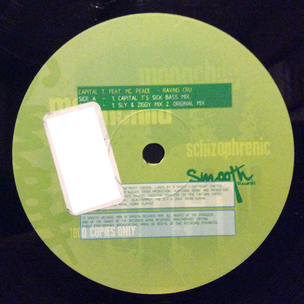 Capital T – Raving Cru Smooth Records SMV 003 Vinyl Record | Electronic Dance Music EDM Collectible | Perfect for DJ Sets & Music Enthusiasts