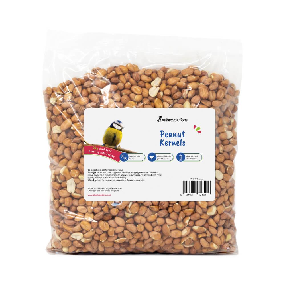 Premium Wild Bird Peanut Kernels 2kg - All-Natural High-Energy Bird Food for Wild Birds, Squirrels & Backyard Wildlife - Perfect for Bird Feeders, Wildlife Feeding & Outdoor Nature Watching