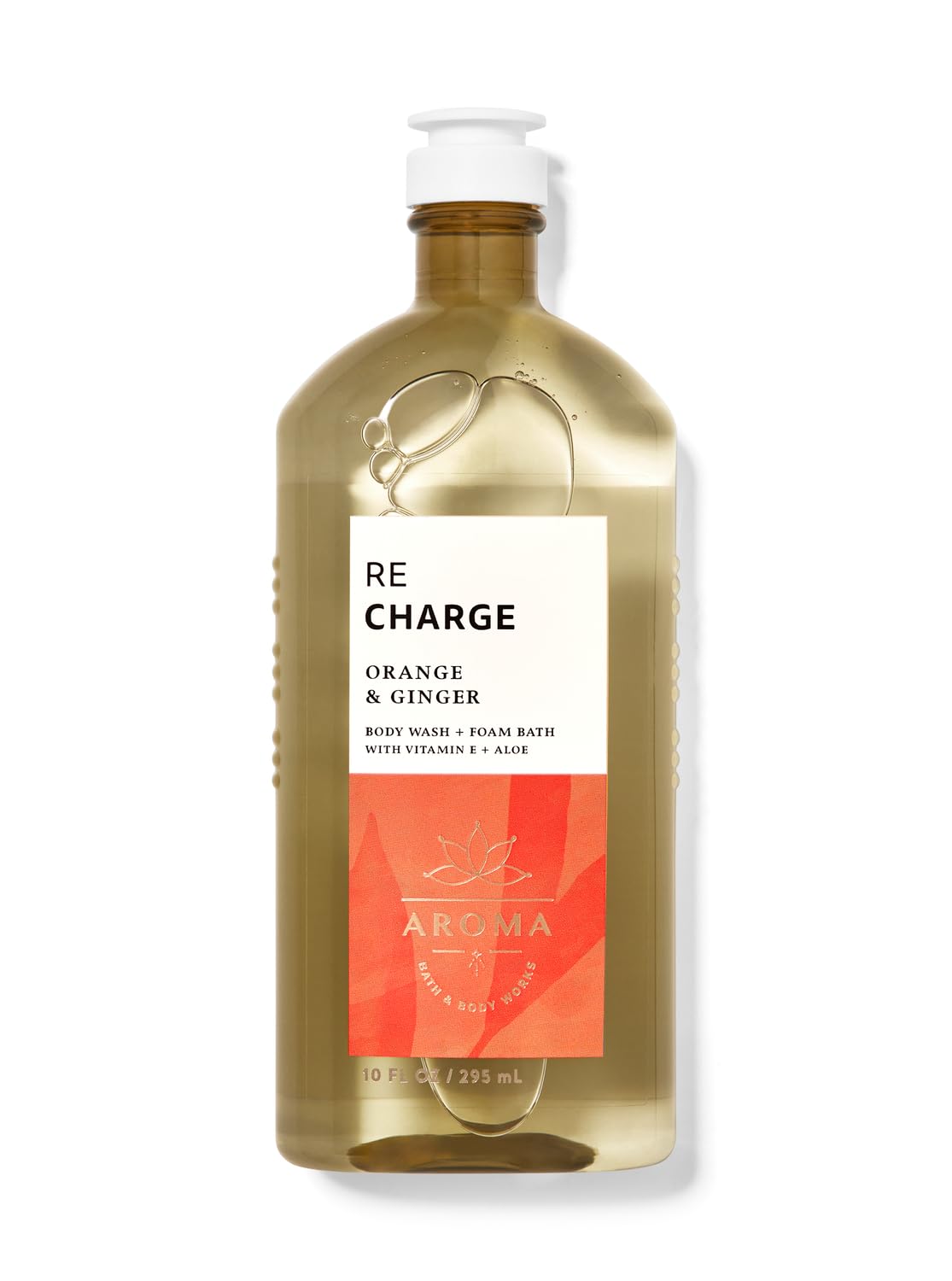 Bath & Body Works Orange Ginger Body Wash & Foam Bath - 10oz Moisturizing Shower Gel for Dry Skin | Energizing Citrus Aroma | Perfect for Morning Showers & Spa Days