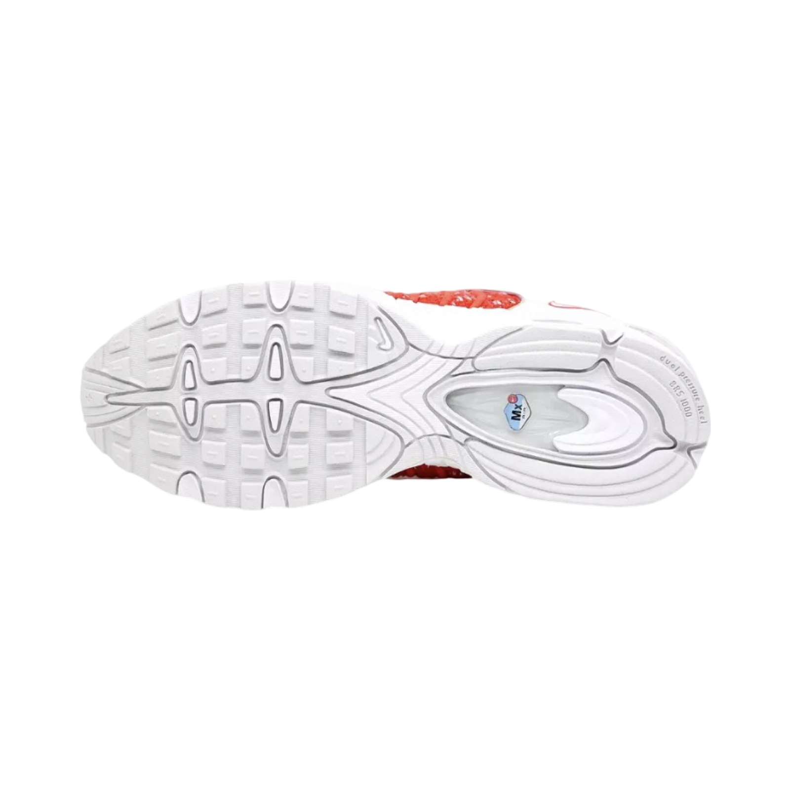 Nike Air Max Tailwind 4 Supreme Running Shoes - White/University Red/Geyser Grey - Men's Athletic Sneakers for Running, Gym & Casual Wear