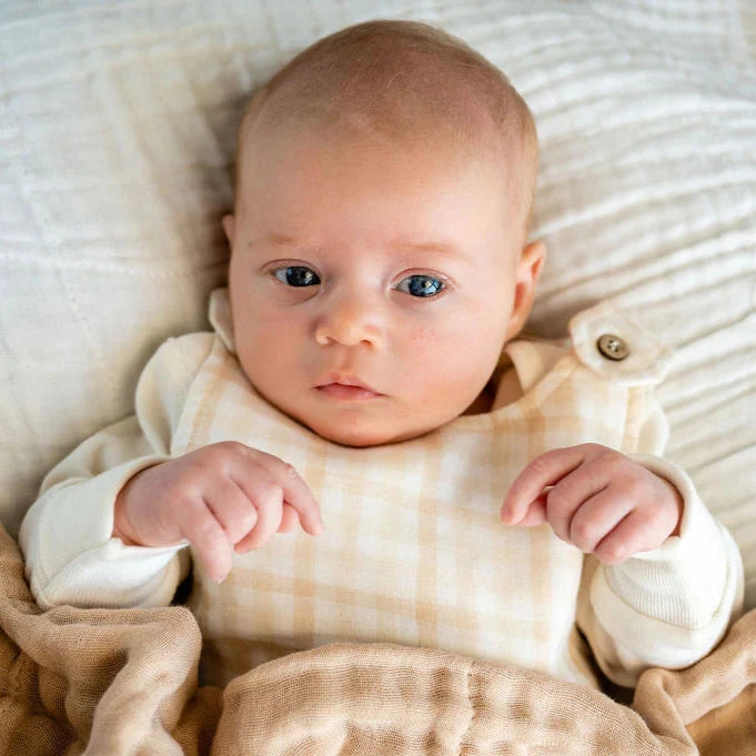 Fibre For Good Undyed Organic Cotton Muslin Wrap - Soft Baby Swaddle Blanket for Newborns, Nursing Cover & Stroller Blanket
