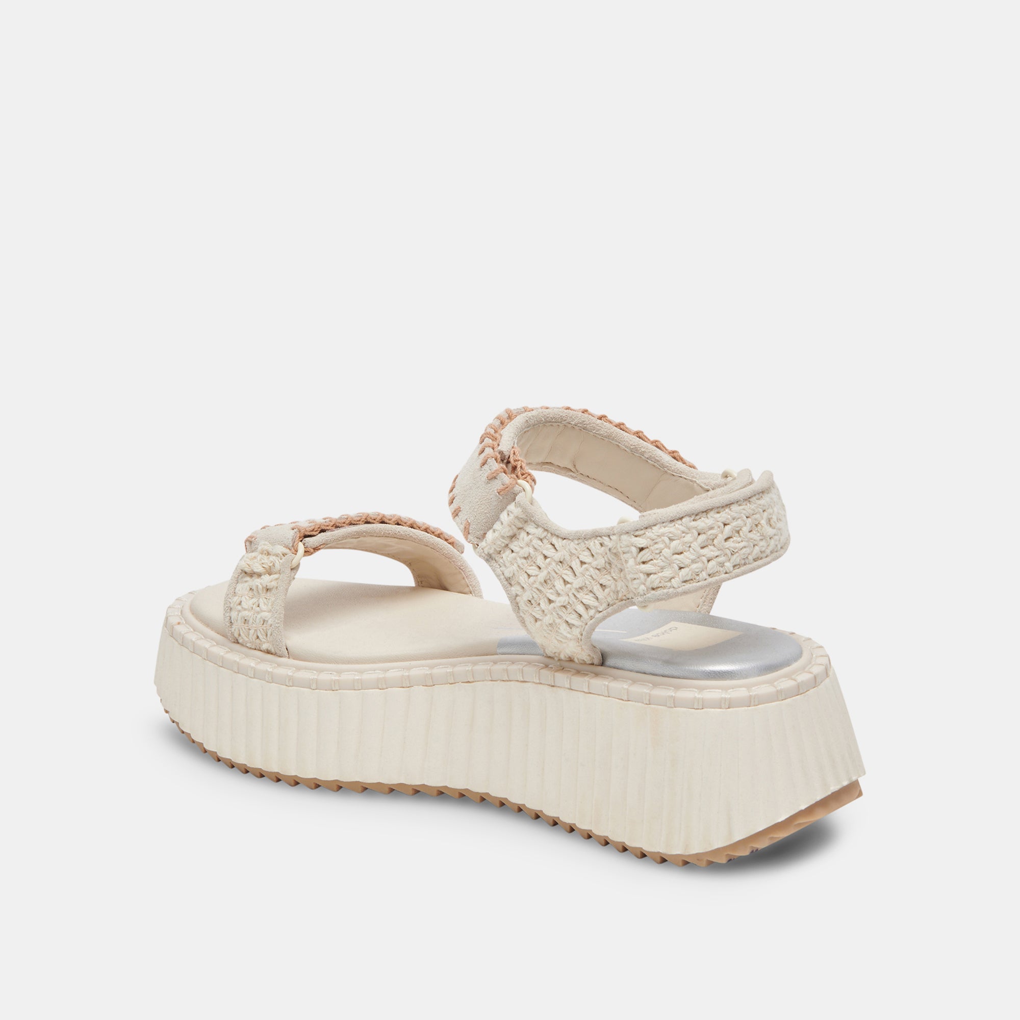 DEBRA Women's Ivory Suede Sandals - Comfortable Summer Casual Shoes for Beach, Travel & Everyday Wear