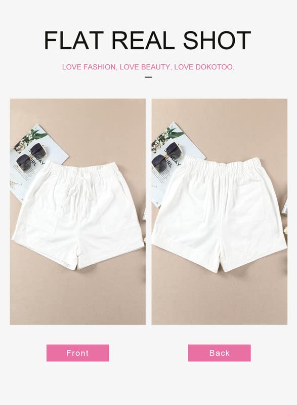 Dokotoo Women's Comfortable Casual Shorts with Drawstring Waist & Pockets - Perfect for Yoga, Running, Travel & Lounge Wear