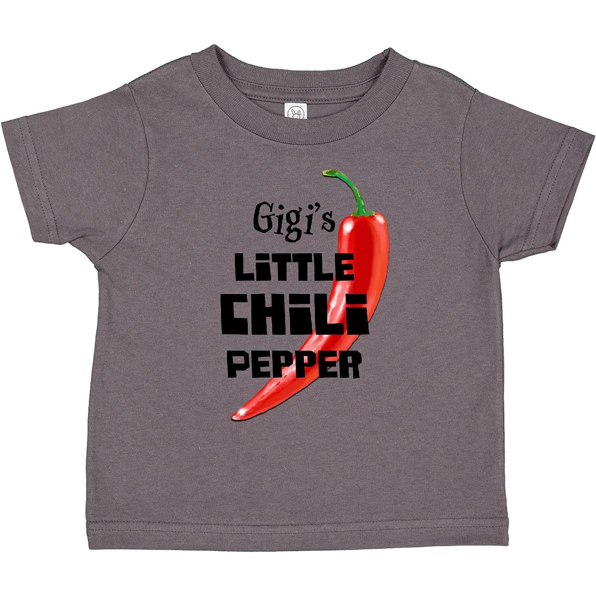 Inktastic Gigi's Little Chili Pepper Toddler T-Shirt - Cute Baby Clothes for Boys & Girls - Soft Cotton Tee for Infants & Toddlers - Perfect for Playdates, Daycare & Family Photos