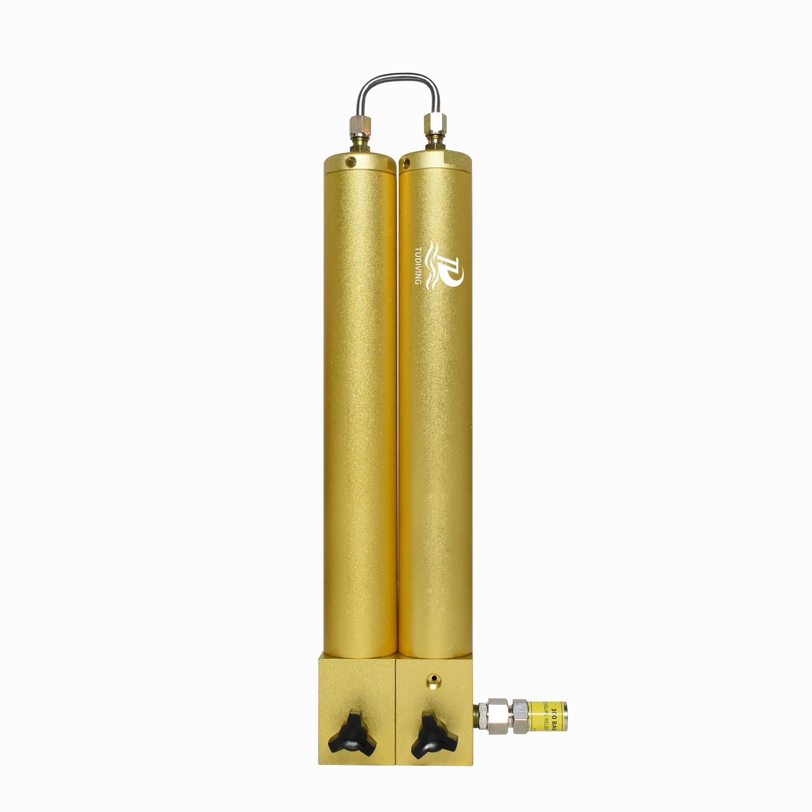 TUDIVING PCP Air Compressor Oil Water Separator - 4500Psi High Pressure Air Filter with 2-Stage Filtration for Scuba Diving Compressors (Large Size) - Perfect for Underwater Breathing Equipment Maintenance and Air System Protection