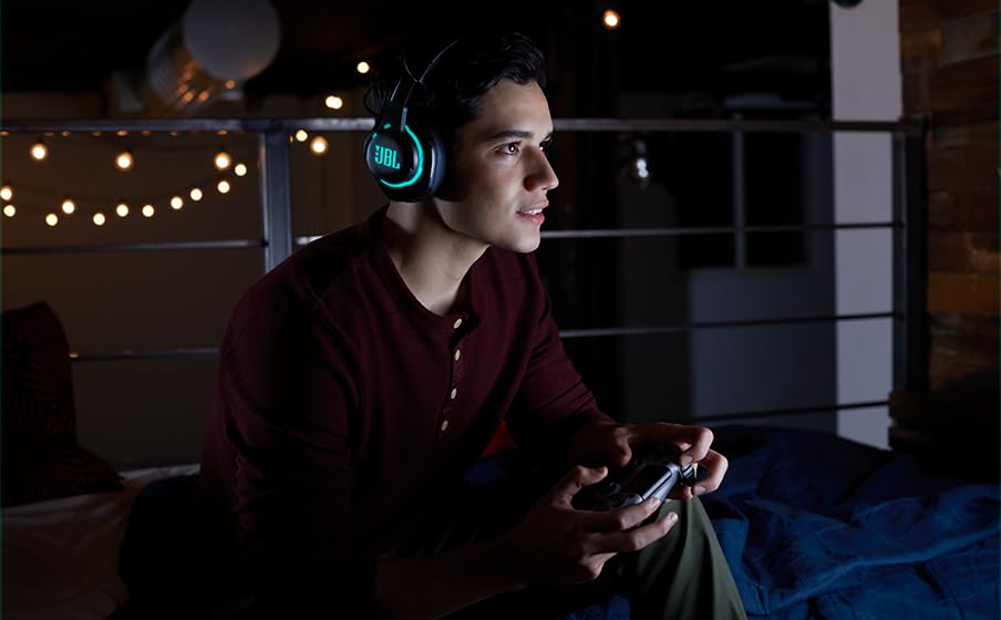 JBL Quantum 810 Wireless Gaming Headset with Voice-Focus Boom Mic - Over-Ear Noise Cancelling Headphones for PC, PS5, Xbox - 30 Hour Battery Life - Perfect for Online Gaming, Live Streaming & Video Conferencing
