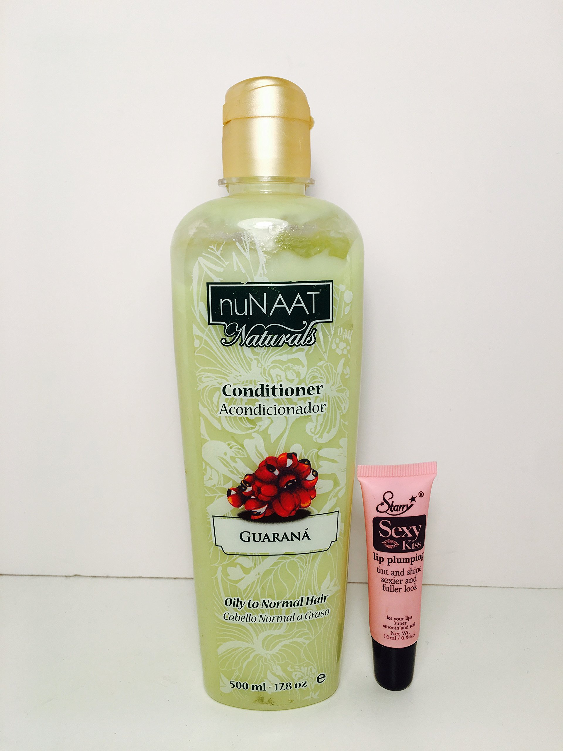 Guarana Hair Conditioner for Oily to Normal Hair - 17.8 Oz with Free Starry Lip Gloss 10ml | Hydrating & Volumizing for Daily Hair Care & Styling