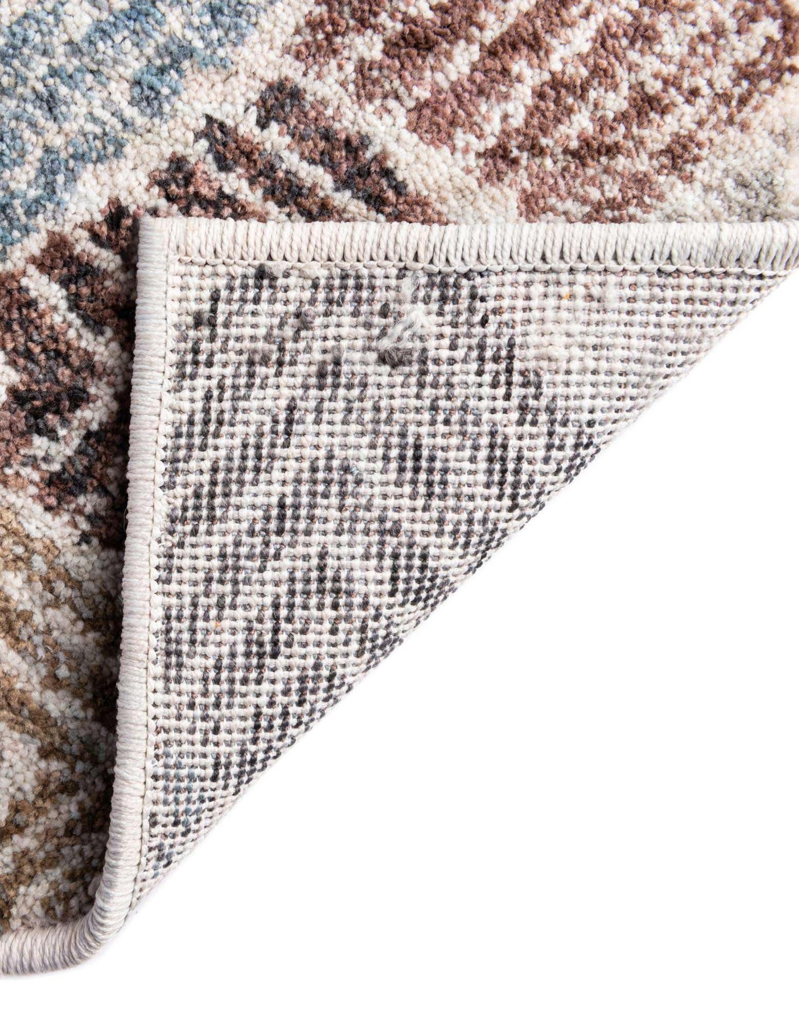 Unique Loom Eco Trellis Collection Area Rug - Osage Runner 2' x 8' - Multi/Blue - Eco-Friendly Woven Rug for Living Room, Bedroom & Hallway Decor