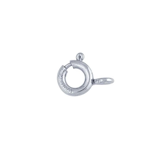14K Yellow, White, or Rose Gold Spring Ring Clasp - Lightweight 4mm to 6mm Round Italian Jewelry Findings for Necklaces, Bracelets & DIY Jewelry Making
